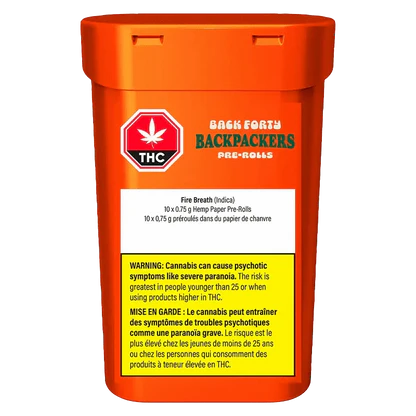 Backpackers Fire Breath 10 x 0.75g PreRolls