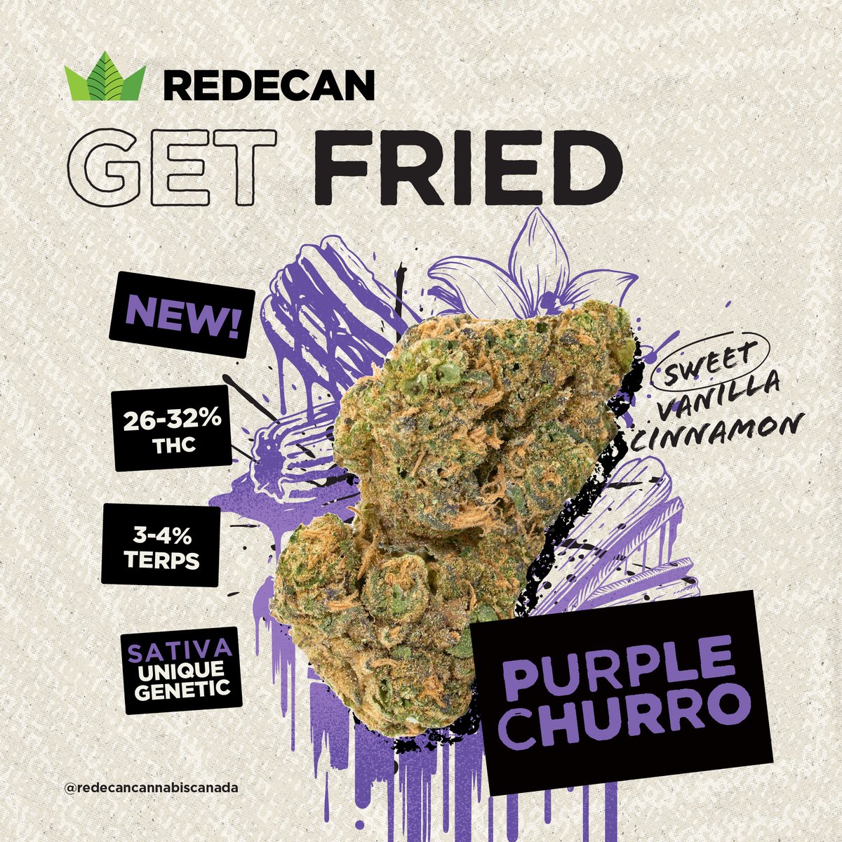 Purple Churro 14g Dried Flower