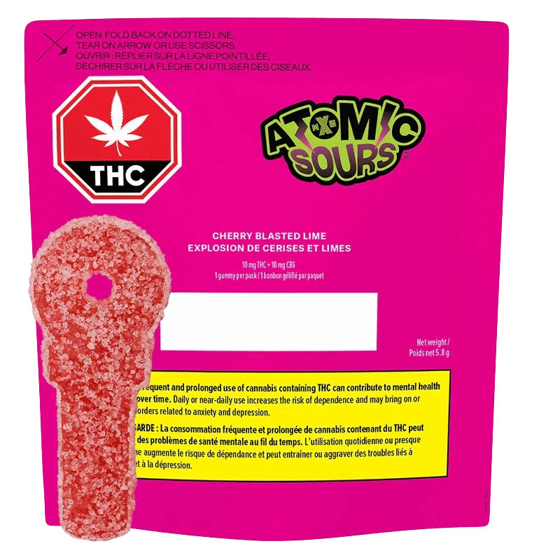 XMG Atomic Sours Cherry Blasted Lime 1x5.8g soft chew