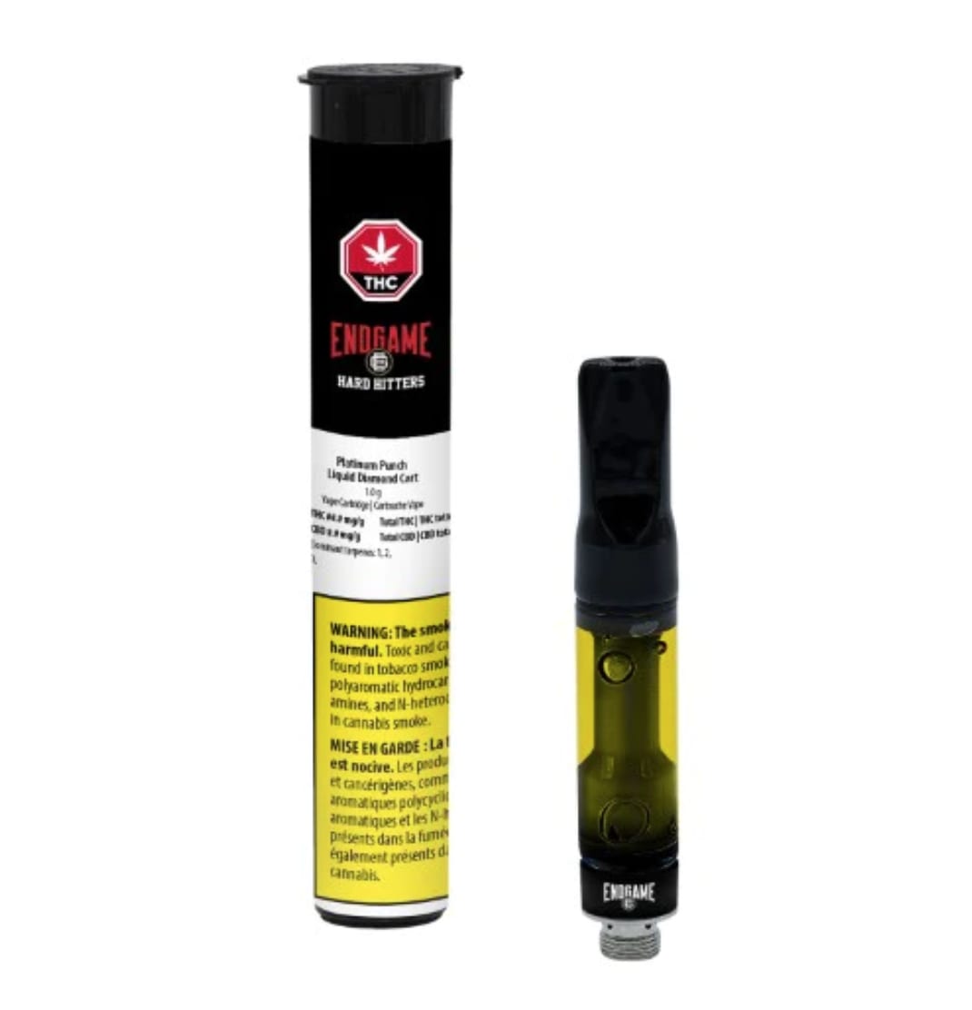 Endgame Hard Hitters Platinum Punch Liquid Diamond 1.0 g Prefilled Vape Cartridge  1g Hybrid