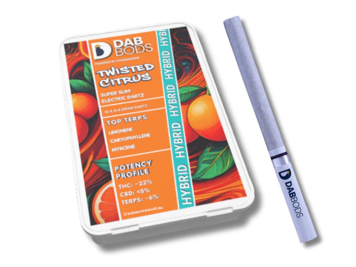 Twisted Citrus Super Slim Electric Dartz 10 x 0.4g PreRolls  10 x