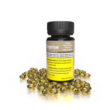 Emprise's GoodNight  1000 mg CBN + 1000 mg THC Softgels