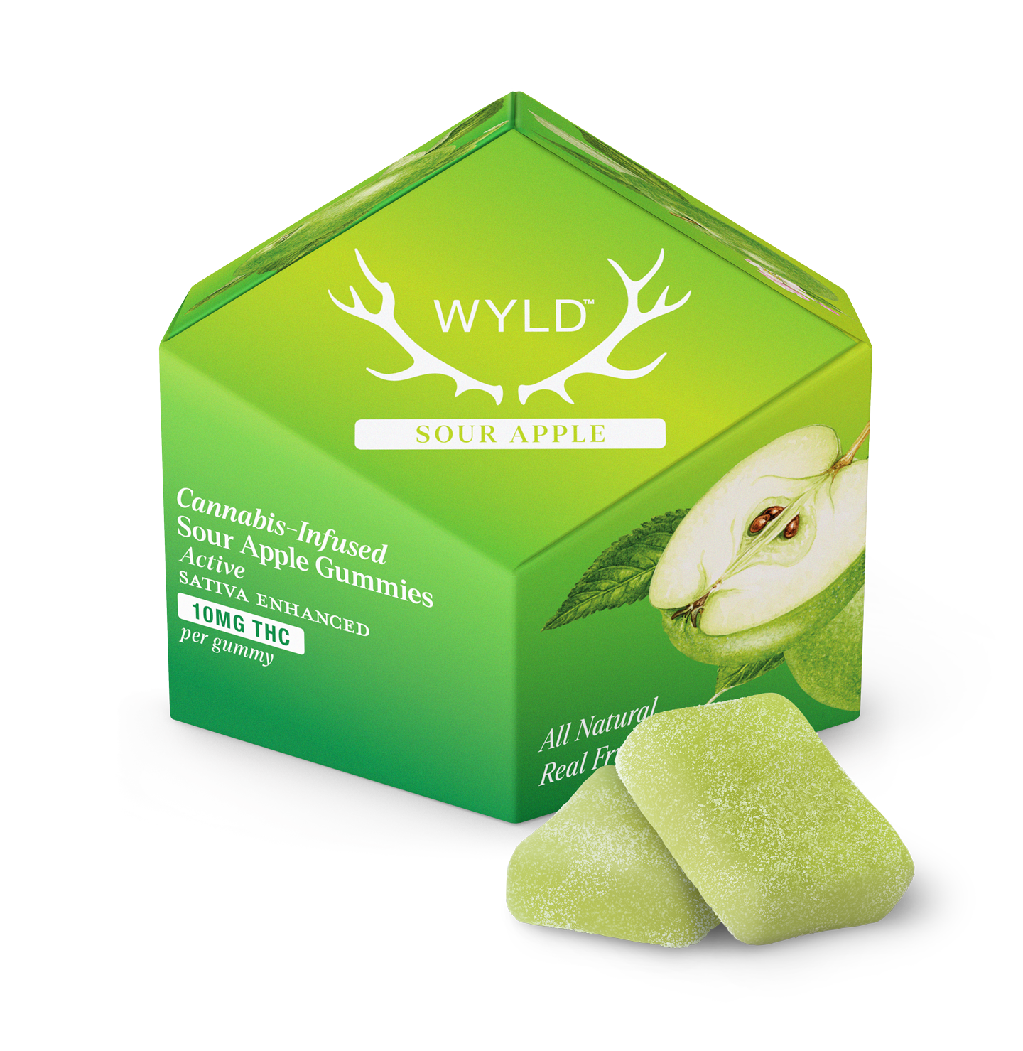 Wyld - WYLD - Real Fruit Sour Apple SATIVA Gummies Multipack