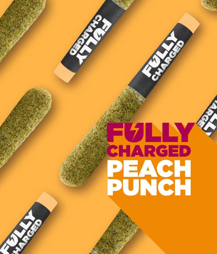 Product image Fully Charged Peach Punch 5 x 0.5g Infused PreRolls  5 x 1