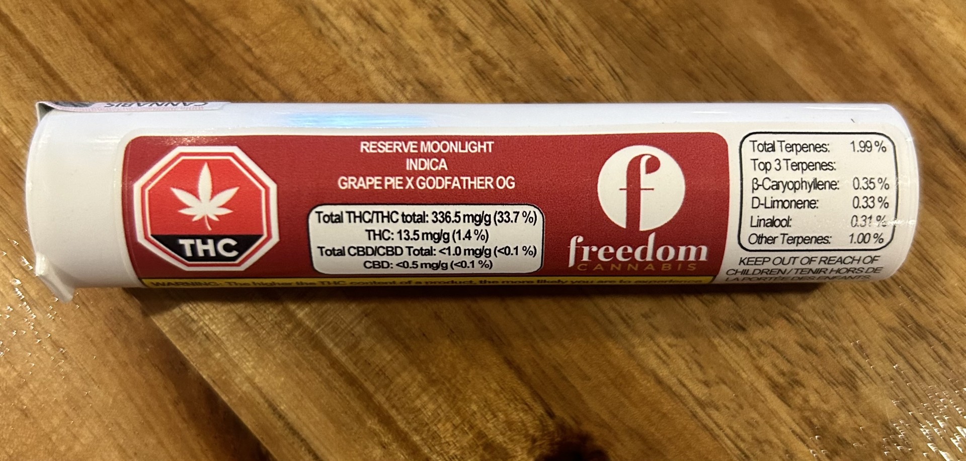Product image Freedom Reserve Moonlight 5 x 0.35g PreRolls 1