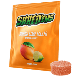 Shred'ems Mango Lime Sativa MAX10 THC 1x4.5g Soft Chew