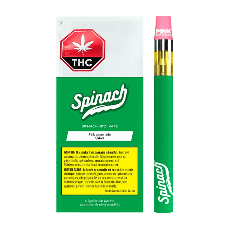 Product image Spinach HITZ Pink Lemonade 0.5g Disposable Vape Pen 1