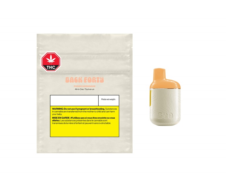 Back Forty Peach Lemonade 0.95g Disposable Vape Pen