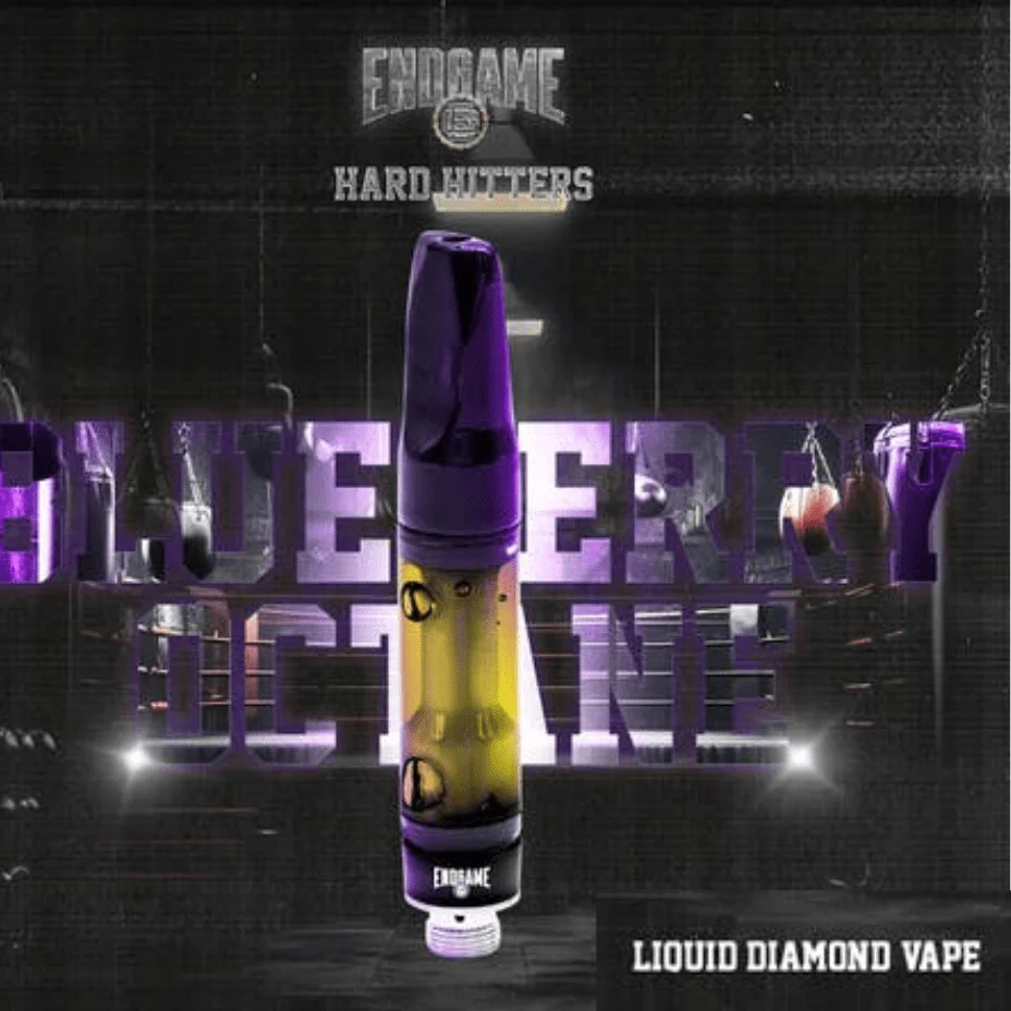 Endgame Hard Hitters Blueberry Octane Liquid Diamond 1.0 g Prefilled Vape Cartridge  1g Hybrid