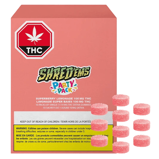 SHRED'EMS - Shred'ems Superberry Lemonade MAX10 Party Pack THC Gummies