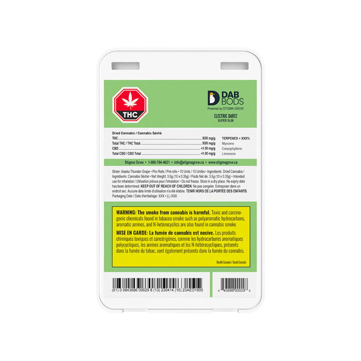 Alaska Thunder Grape Super Slim Electric Dartz 10 x 0.4g PreRolls