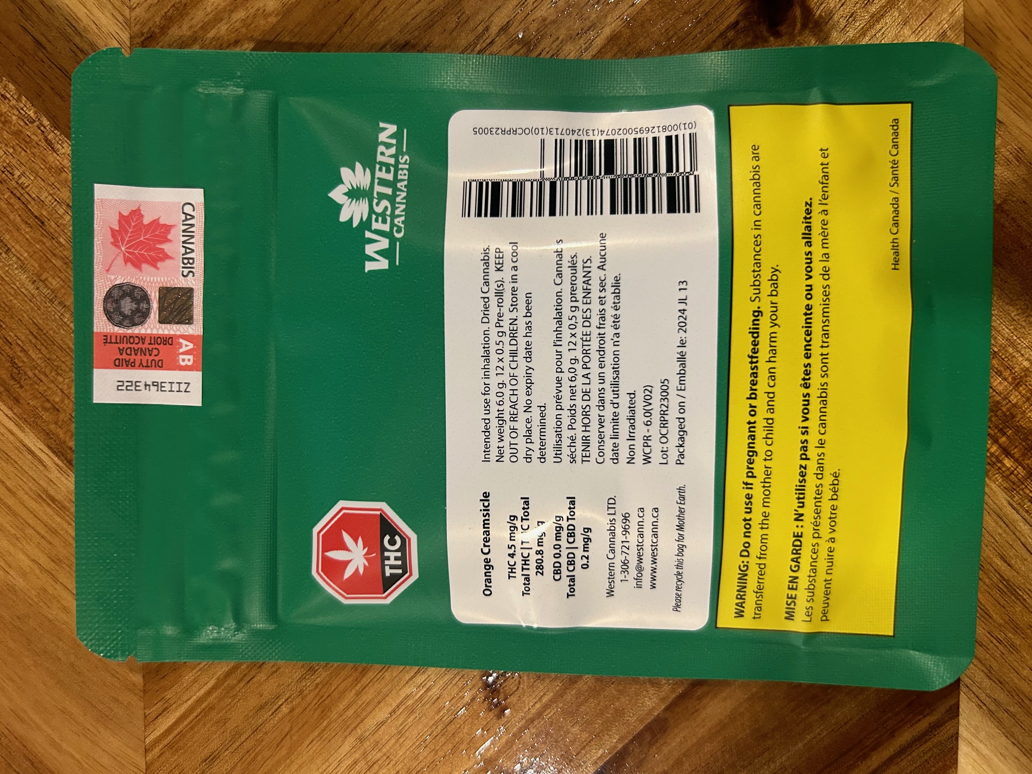 Orange Creamsicle 12x0.5g PreRolls