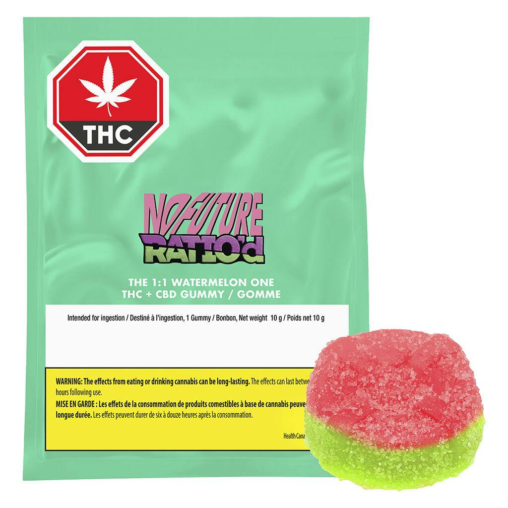 No Future Ratio'd  The 1:1 Watermelon One CBD/THC 1x10g soft chew
