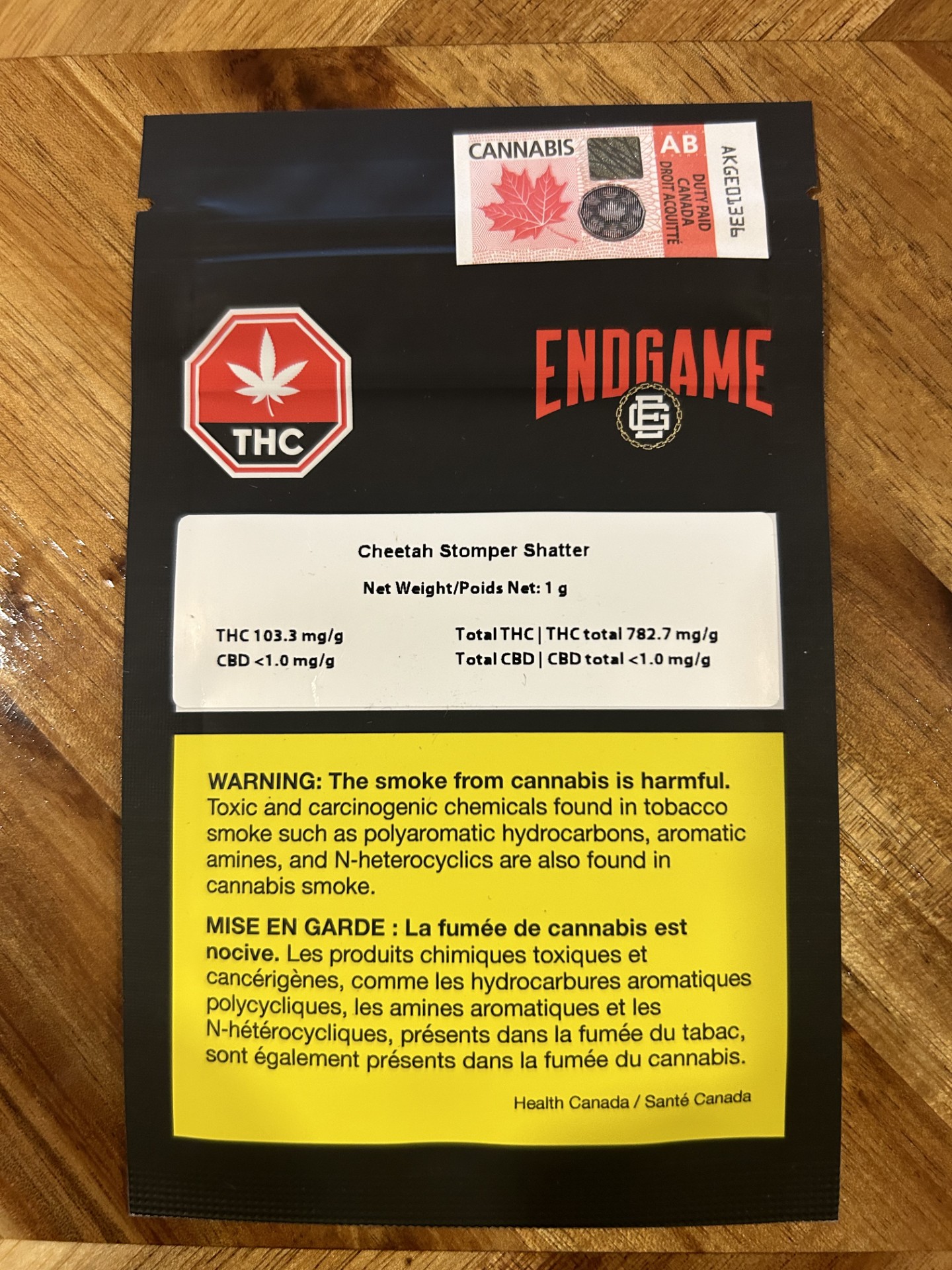 Cheetah Stomper Shatter  1g Indica