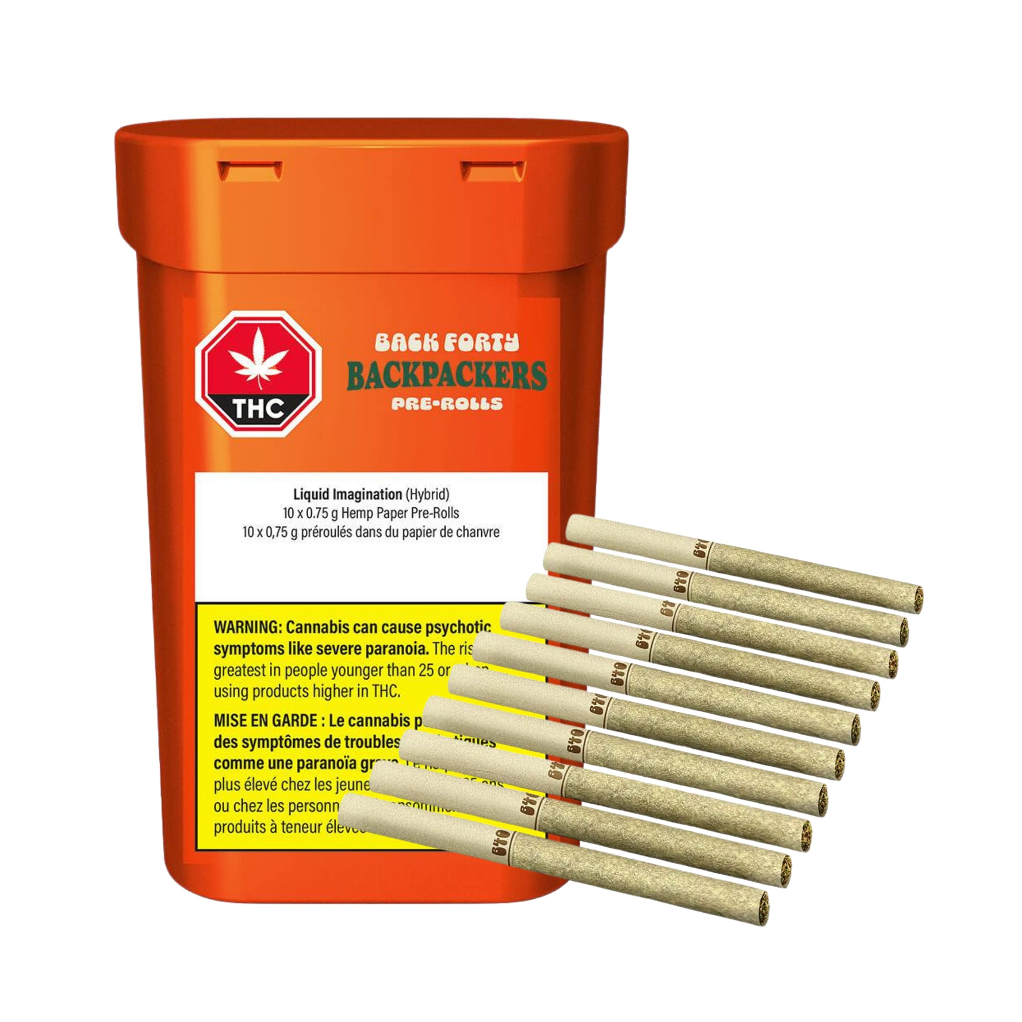 Product image Backpackers Liquid Imagination 10 x 0.75g PreRolls 1