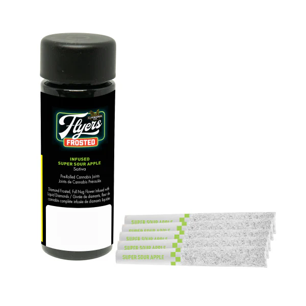 Frosted Super Sour Apple 5 x 0.5g Liquid Diamond Infused PreRolls